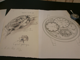 Bocetos del "Master Tradition Gyorotourbillon 3 Jubilee"