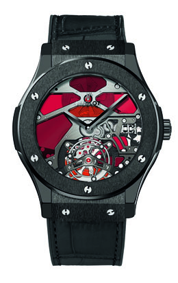 CLASSIC FUSION TOURBILLON CERAMIC RED VITRAIL de HUBLOT