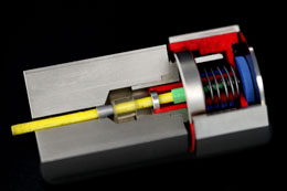 Válvula de helio patentada de un reloj de Ball Watch.