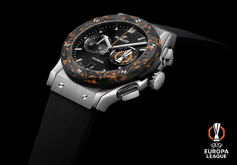 Hublot presenta el "Classic Fusion Chronograph UEFA Europa League Titanium Carbon"